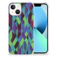 iPhone 13 Shockproof Case Abstract Green Blue