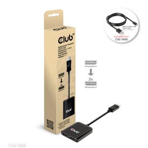 Club 3D MST hub DisplayPort 1.4 to DisplayPort + HDMI 4K60Hz M/F kabel