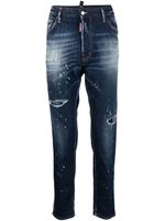 DSQUARED2 jean skinny effet-usé à taches de peinture - Bleu - thumbnail