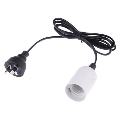 E27 Wire Cap lamp houder kroonluchter stopcontact met 1 2 m verlengkabel AU plug (wit)