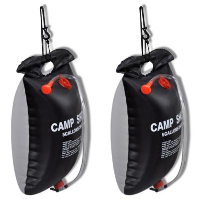 VidaXL Campingdouches 2 st solar 20 l