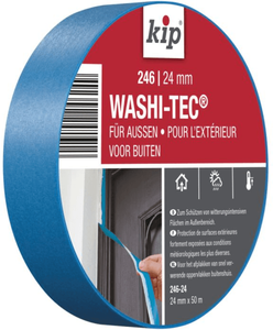 kip fineline-tape washi-tec 246 kwetsbare ondergronden 24mm x 50m