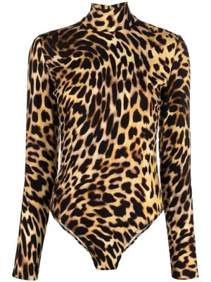 Stella McCartney body à imprimé léopard - Tons neutres