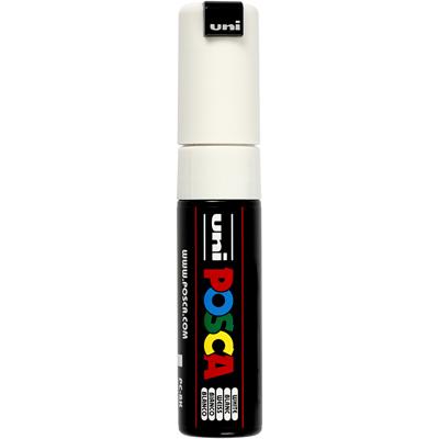 Uni-Posca Posca marker, afm pc-8k, lijndikte 8 mm, breed, wit, 1 stuk
