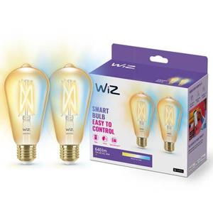 WiZ Edison Filament 2-pack - Slimme LED-Verlichting - Warm- tot Koelw…