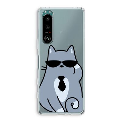 Cool cat: Sony Xperia 5 III Transparant Hoesje