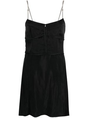 Palm Angels robe courte à bretelles en chaîne - Noir
