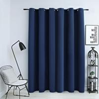 VidaXL Gordijn verduisterend met metalen ringen 290x245 cm blauw