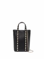 Valentino Garavani sac cabas Rockstud à bride en chaîne - Noir - thumbnail