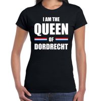 I am the Queen of Dordrecht Koningsdag t-shirt zwart voor dames