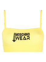 Moschino soutien-gorge à logo appliqué - Jaune