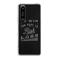 Risk loss: Sony Xperia 1 III Transparant Hoesje