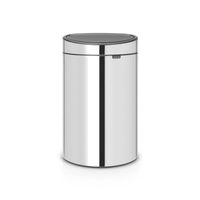 Brabantia Touch Bin afvalemmer 10 + 23 liter met 2 kunststof binnenemmers - Brilliant Steel