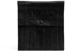 MUUD Oslo Black - Handgemaakt leren etuit voor sokkennaalden en verwisselbare breinaalden 22x19cm