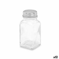 Zoutkelder Vivalto YHP-F0409/DH12 Transparant Metaal Glas 4 x 9 x 4 cm (12 Stuks)