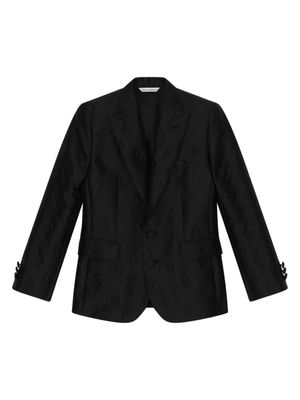 Dolce & Gabbana Kids blazer à simple boutonnage - Noir