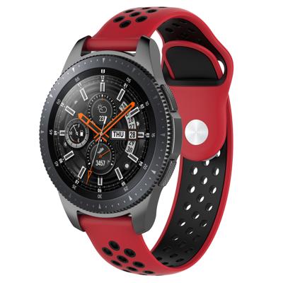 Samsung Galaxy Watch Dubbel Sport Band - Rood Zwart Samsung Galaxy Watch Dubbel Sport Band - Rood Zwart
