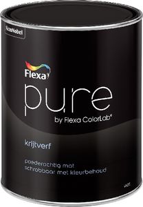 flexa pure muurverf krijtverf donkere kleur 1 l