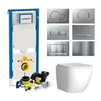 Geberit UP720 Toiletset Compleet | Inbouwreservoir | Sigma 8 Mudo Rimless | Met drukplaat | SET62