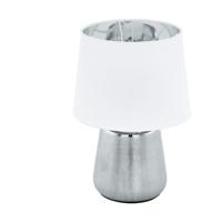 Eglo Design schemerlampManalba 1 zilver met witte lampenkap - 99329