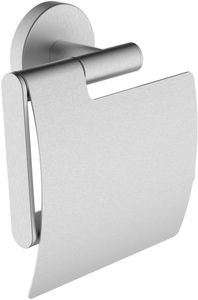 Saqu Nemo toiletrolhouder met klep 12,8x5,6x14,2cm geborsteld RVS