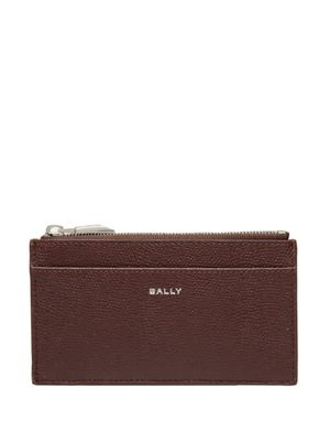 Bally portefeuille en cuir à logo imprimé - Marron