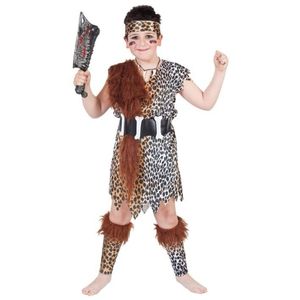 Holbewoner prehistory thema kostuum voor kinderen 130-140 (10-12 jaar)  -