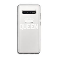 Queen zwart: Samsung Galaxy S10 4G Transparant Hoesje