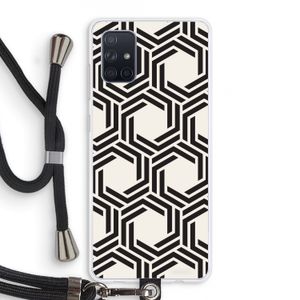 Geometrisch patroon: Samsung Galaxy A71 Transparant Hoesje met koord