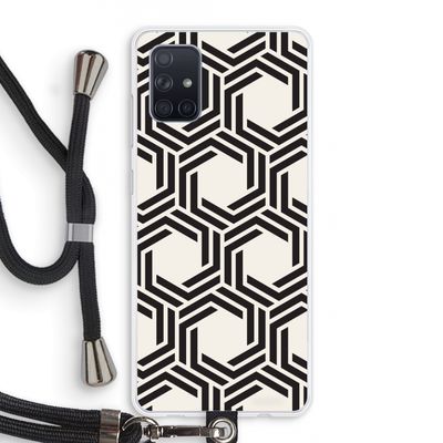 Geometrisch patroon: Samsung Galaxy A71 Transparant Hoesje met koord