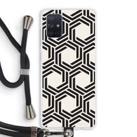 Geometrisch patroon: Samsung Galaxy A71 Transparant Hoesje met koord