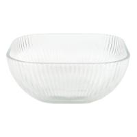Schaaltje lines vierkant 11,7x11,7x5,3 cm glas
