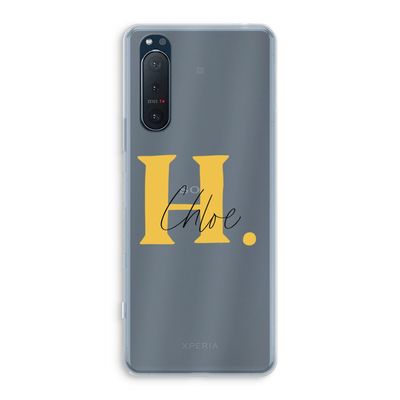 Amber Script: Sony Xperia 5 II Transparant Hoesje