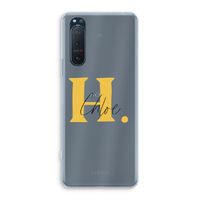 Amber Script: Sony Xperia 5 II Transparant Hoesje