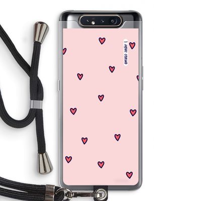 Hartjes: Samsung Galaxy A80 Transparant Hoesje met koord