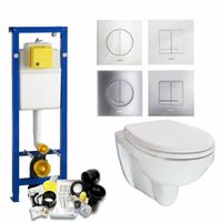 Xs Toiletset 26 Aqua Splash Trevi Compact Met Bril En Drukplaat Wisa