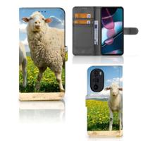 Motorola Edge 30 Pro | Telefoonhoesje | Met pasjeshouder | Schaap en Lammetje