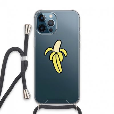 Banana: iPhone 13 Pro Max Transparant Hoesje met koord