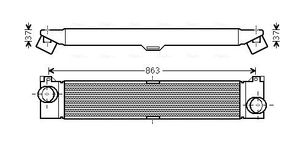 Intercooler, inlaatluchtkoeler FTA4353