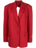 Heron Preston blazer à dos ouvert - Rouge