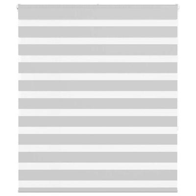 VidaXL Zebra rolgordijn 130x150 cm stofbreedte 125,9 cm lichtgrijs
