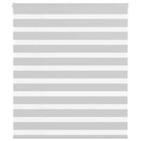 VidaXL Zebra rolgordijn 130x150 cm stofbreedte 125,9 cm lichtgrijs