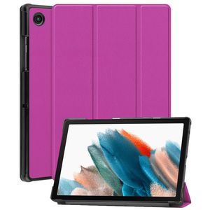 Basey Samsung Galaxy Tab A8 Hoesje Kunstleer Hoes Case Cover -Paars