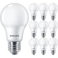 Philips LED Lampen E27 10-Pack - 8W 806lm Warm Wit 3000K - Vervangt 60W