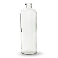 Jodeco Bloemenvaas Jardin - helder transparant glas - D11 x H33 cm - fles vaas - Vazen
