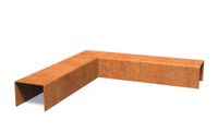 Cortenstaal overzetprofiel (6,4cm.) binnen/buitenhoek 30x30x5cm.