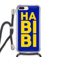 Habibi Blue: iPhone 8 Plus Transparant Hoesje met koord