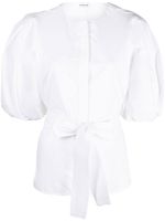 P.A.R.O.S.H. chemise ceinturée à manches bouffantes - Blanc - thumbnail