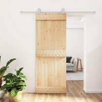 Schuifdeur met beslag 80x210 cm massief grenenhout