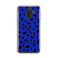 Blue Leopard: Samsung Galaxy J8 (2018) Transparant Hoesje